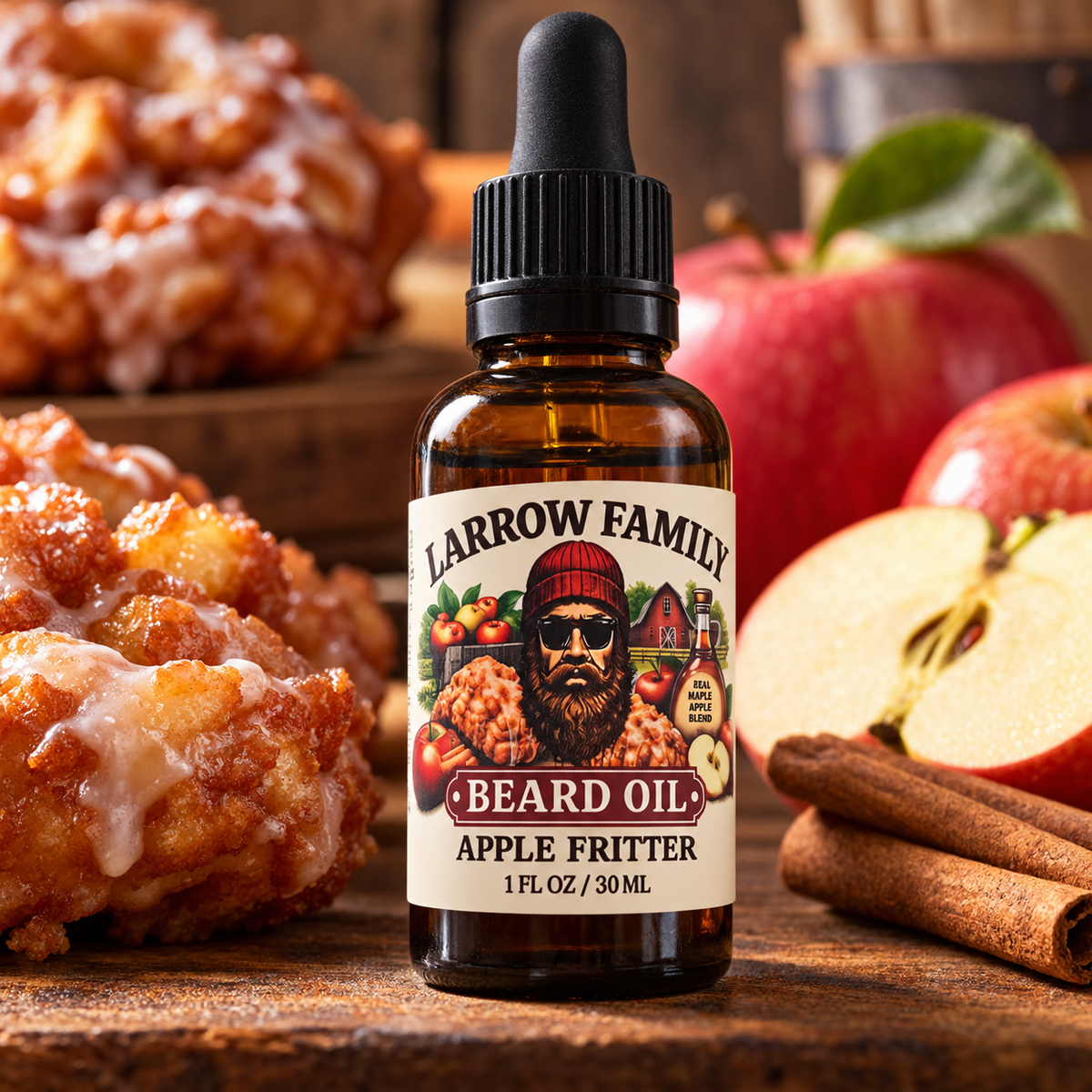 Apple Fritter Beard Oil – Apple, Maple & Vanilla – 1 oz / 30 ml