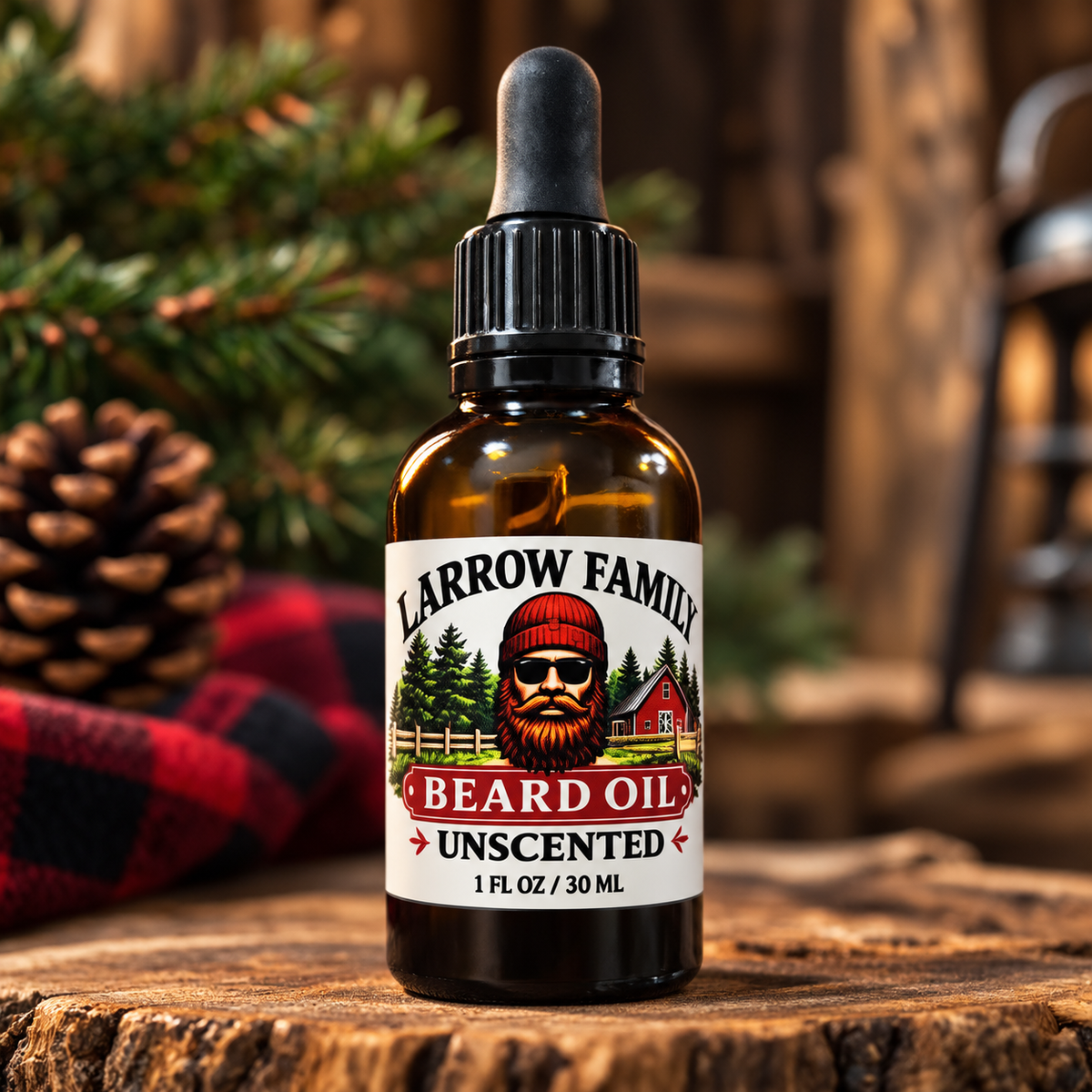 Unscented Beard Oil – 1 oz / 30 mL