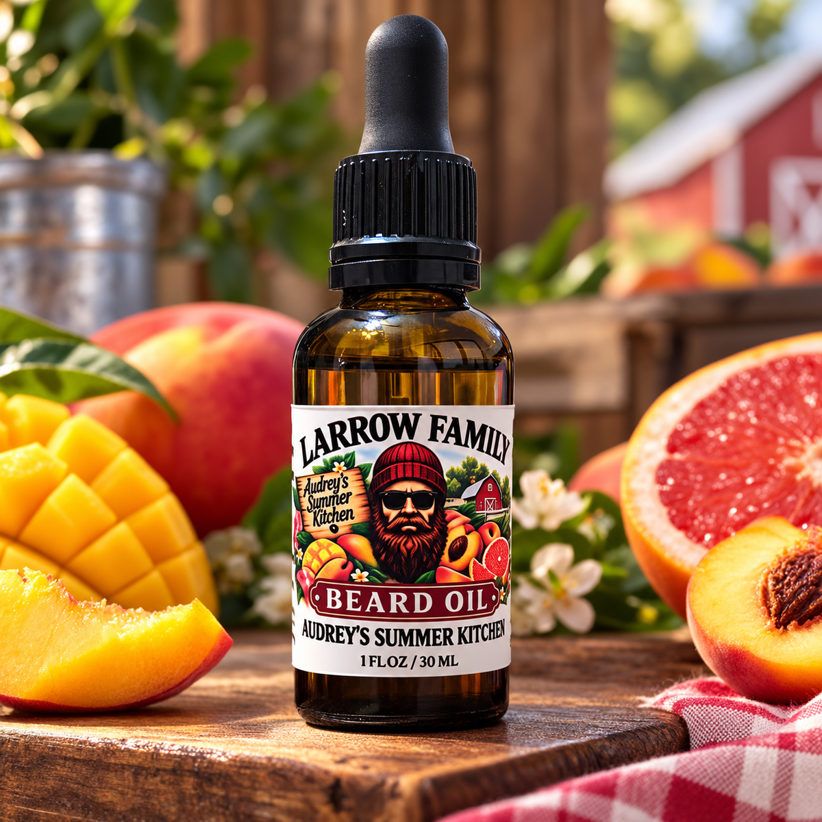 Audrey’s Summer Kitchen Beard Oil – Mango, Peach & Grapefruit – 1 oz